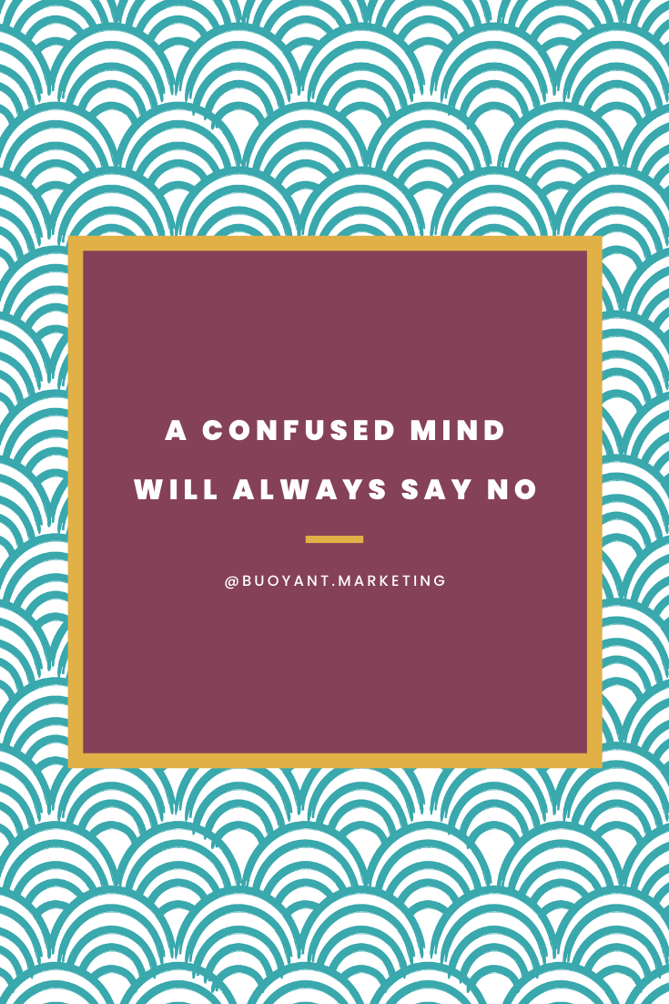 Quote: A confused mind will always say no.