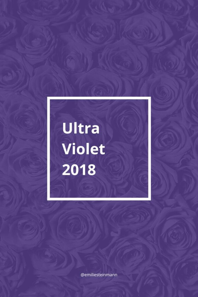Pantone Color of the Year 2018 Ultra Violet illustrated with rich purple roses symbolizing creativity, imagination, and depth.