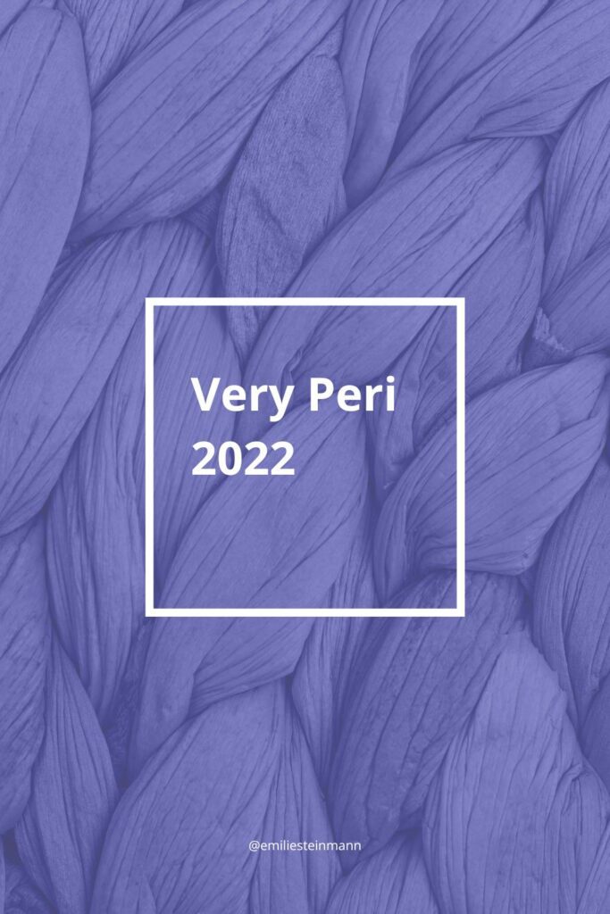 Pantone Color of the Year 2022 Very Peri, featuring a periwinkle-violet textile-like texture with bold color saturation.